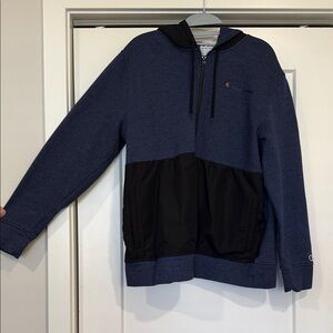 Champion Navy and Black Zip-Up Hoodie
